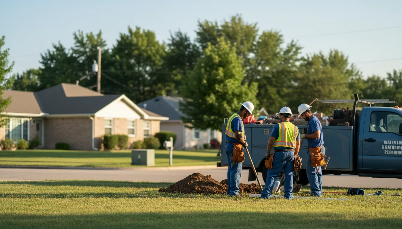Residential water line and bathroom plumbing service in Beyer, PA